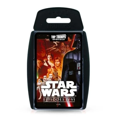 Imagen de Top Trumps Juego de Cartas Especiales Star Wars Episodios 4 6, Juega con Luke Skywalker, Darth Vader, Emperor Palpatine y OBI WAN Kenobi, Educativo para 2 Jugadores en adelante es un Gran Regalo