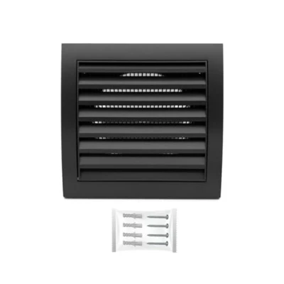 Imagen de H&amp;C VENT Rejilla Ventilación de 150 x 150mm con Conector │ Extractor Baño Cocina Aire Acondicionado Conductos Pared Techo AC Tubo PVC Cubiertas Ventilacion Cuadrada Mosquitera