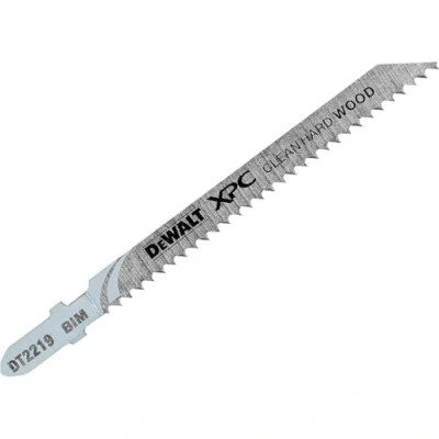 Imagen de DeWalt DT2219 QZ hoja de sierra calar XPC, long: 100mm, paso diente: 2.5mm, bi metal, para cortes limpios y sin astillas laminados madera hasta 40mm espesor, Arándano