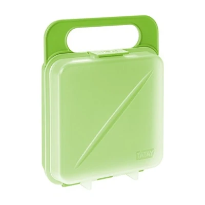 Imagen de Tatay Porta Sandwich y Alimentos, Libre de BPA, Reutilizables, Apto Lavavajillas Microondas, Congelacion hasta 40º, 1 Unidad, Color Verde (Lima), Medidas 14 x 4 18 cm