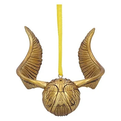 Imagen de Nemesis Now Producto Oficial de Harry Potter Golden Snitch Quidditch Adorno para Colgar, Color Dorado (B5623T1)