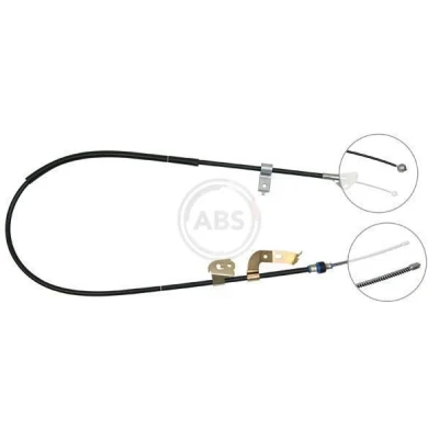 Imagen de A.B.S. K19907 Cable de Freno Mano 1487 Tambor para dirección izquierda/derecha PEUGEOT: 107 Hatchback