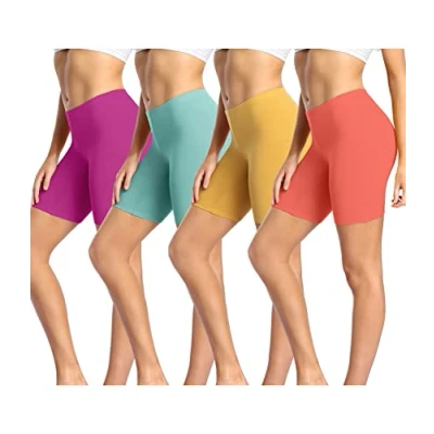 Imagen de wirarpa Leggings Cortos Boxer Mujer Algodon Shorts Bragas Pantalones Multicolore Pack de 4 Tamaño 5XL