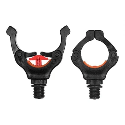 Imagen de DONGKER 2 soportes para caña de pescar carpa, M3/8, ajuste cola con cabeza en V, soporte reposacabezas