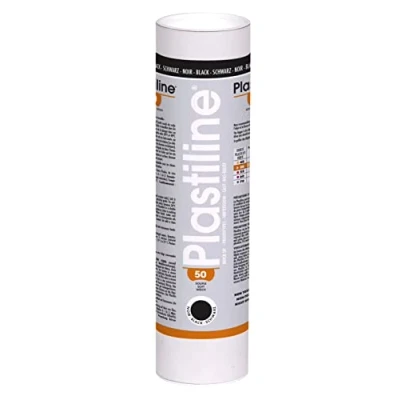 Imagen de Clairefontaine ES Plastiline 1950T Tubo de plastilina Pasta para modelar, alta precisión Sculpter, moler, dureza 50 (flexible) 1 kg Color negro. Fabricado en Francia