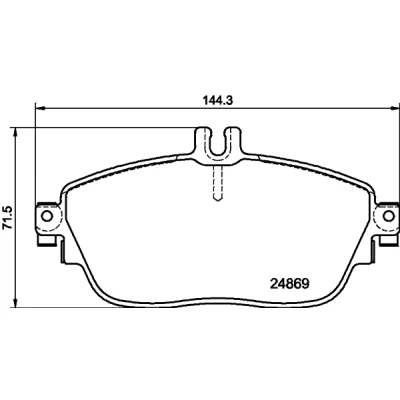 Imagen de HELLA 8DB 355 019 721 Juego de pastillas freno preparado para indicador desgaste con tornillos pinza MERCEDES BENZ: Clase A, B