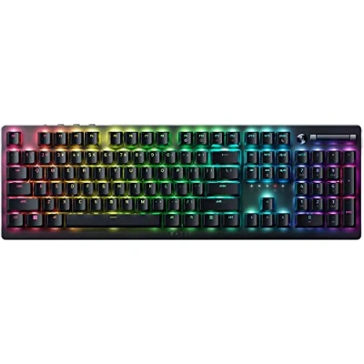 Imagen de Razer DeathStalker V2 Pro (Interruptor Rojo) Teclado Óptico Inalámbrico para Juegos de Bajo Perfil (Interruptores Ópticos Lineales, HyperSpeed Inalámbrico, Bluetooth 5.0) Diseño US, Negro