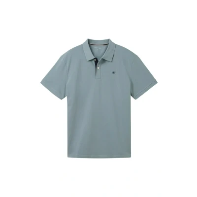 Imagen de TOM Tailor Basic WITH Contrast Polo, Hombre, Talla: Small, Grey mint