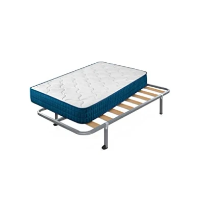 Imagen de Cama express Colchón Viscoelástico Royal Memory + Somier Hades con 4 Patas Cuadradas 25 cm, Medida : 80 x 200 cm
