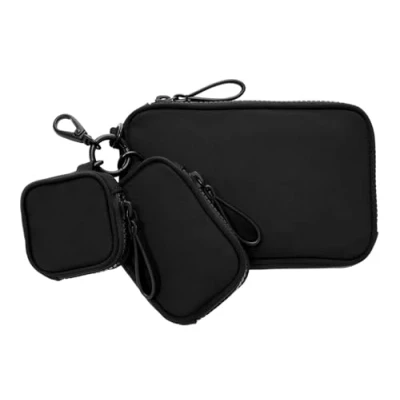 Imagen de Fossil regalo per gli uomini Tech, ViralOff 100% Recycled Polyester/Polyurethane Trim Pouch negro 17.78cm L x 3.175cm W 12.065cm H MLG0717001