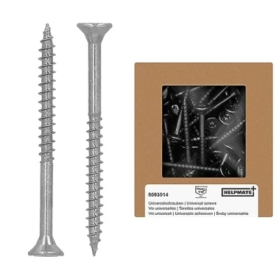 Imagen de HELPMATE Vis universal tête fraisée 4x50 acier inoxydable A2 200 à bois avec entraînement en T et filetage partiel pour panneaux de particules l&#039;intérieur l&#039;exté