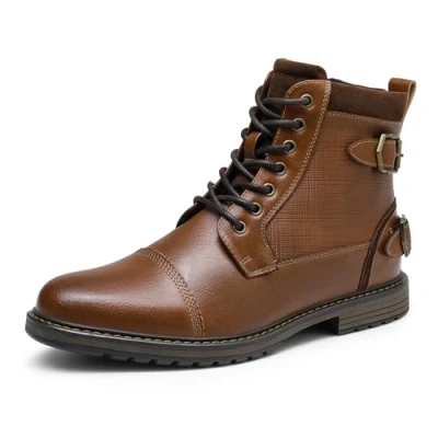 Imagen de Bruno Marc Botas Moto Hombre Botines Militares de Combate Tacticas con Forro Calido,Size 43.5,Camello,Philly_10