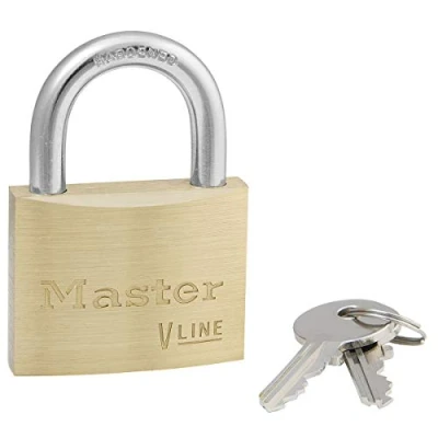 Imagen de Master Lock 4150 Candado de llave latón, Dorado, 6.8 x 5 1.4 cm