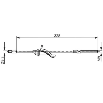 Imagen de Cable de accionamiento, freno estacionamiento BOSCH 1 987 482 545