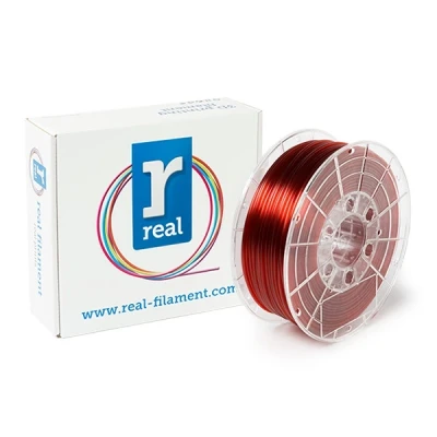 Imagen de REAL 3D Filamento PETG 2,85 mm Rojo Transparente (1 kg)