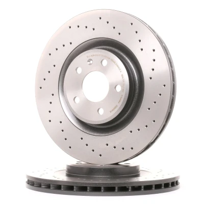 Imagen de BREMBO XTRA LINE 09.B039.1X Disco de freno 345 29,5 5 perforado/ventil. int. revestido altamente carbonizado con tornillos AUDI: Q5, A4 B8 Berlina