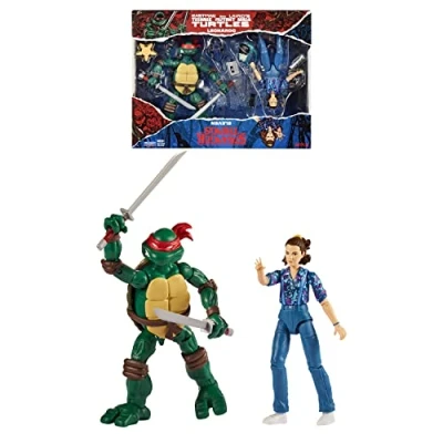 Imagen de BANDAI Figuras de acción Leonardo Vs Stranger Things Eleven Las Tortugas Ninjas Adolescentes Mutantes 6 Pulgadas y Ninja Turtle con