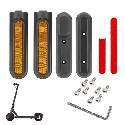 Imagen de MotuTech Cubierta protectora con banda reflectante para Xiaomi 4 Pro Scooter rueda trasera delantera lateral tornillo herramienta (para delantero + trasero)