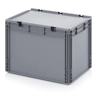 Imagen de Euro de cajas Box 60 x 40 43,5 cm tapa con bisagras, incluye ZOLLSTOCK &quot;