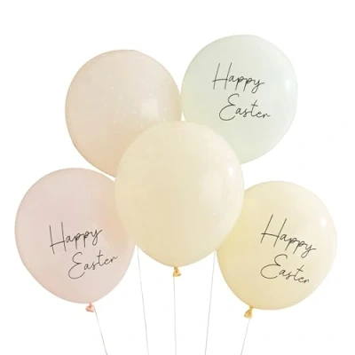Imagen de Ginger Ray Paquete de 5 globos Pascua ecológicos pastel