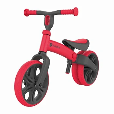 Imagen de Yvolution 5024453 Junior, Color Rojo, Manillar y Asiento Ajustables, Ruedas a Prueba de pinchazos 9 Pulgadas, Bicicleta Flexible para niños Partir 18 Meses