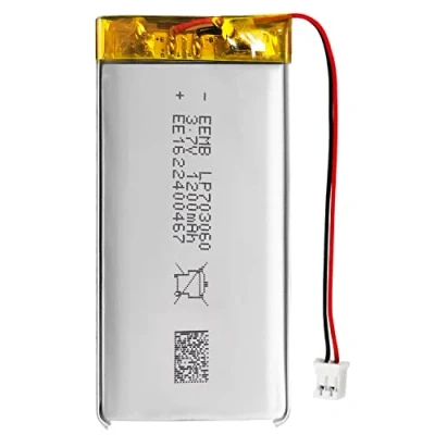 Imagen de EEMB Lithium Polymer batería 3.7V 1200mAh 703060 Paquete de Recargable Lipo con Conector JST para VXI Blue Parrott: confirme la polaridad del Dispositivo y Antes Comprar