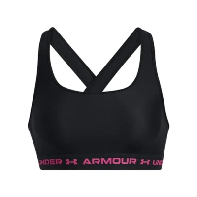 Imagen de Under Armour Crossback Sujetadores deportivos con sujeción media, Mujer, Talla: Large, black / astro pink