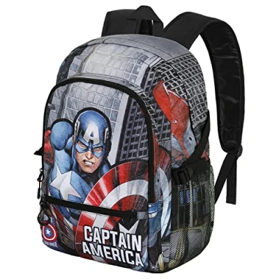 Imagen de Karactermania Captain America Defender Fight HIGH School Mochila para niños, Talla: One Size, Black