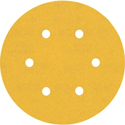 Imagen de Bosch Professional 50 x Lijas Expert C470 con 6 agujeros, para Madera dura, Pintura sobre madera, 150 mm, Grano 240, Accesorios Lijadora excéntrica