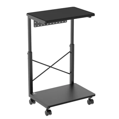 Imagen de NanoRS Carrito de Ordenador CPU con Altura Ajustable Estante hasta 80 kg Carro portátil para PC Espacio Almacenamiento Flexible Ruedas Resistente al Agua RS430