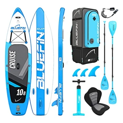 Imagen de Paquete de Sup Bluefin Cruise Tabla Paddle Surf Hinchable Remo Fibra Vidrio Kit Conversión a Kayak Accesorios Completos 5 Años Garantía Varias Medidas: 10’8, 12’, 15’