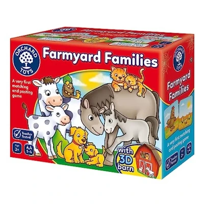 Imagen de Orchard Toys Farmyard Families Juego Divertido, de emparejamiento y publicación, niños a Partir 2 años