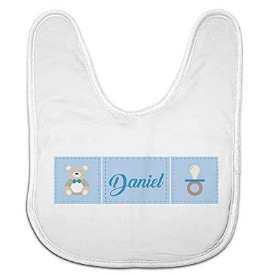 Imagen de LolaPix Babero guardería. Regalos Personalizados con Nombre. Baberos para bebé Personalizados. Varios diseños. Universo Azul