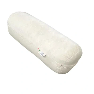Imagen de GM Cojín cilíndrico Cervical con Rodillo para Cuello de Espalda y piernas, 40 x 15 cm, Fabricado en Italia, Forro Microfibra Acolchada, Color Blanco