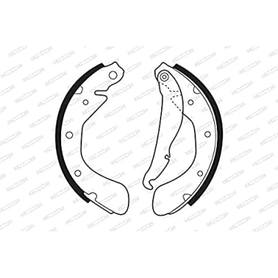 Imagen de FERODO PREMIER FSB335 Zapatas de Freno 200 45 sin accesorios OPEL: Corsa C Hatchback, Astra G Berlina, Combo Tour, CHEVROLET: Epica Berlina