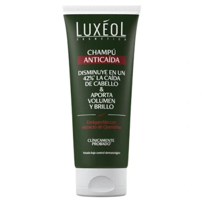 Imagen de LUXÉOL Champú Anticaída Del Cabello Volumen, Brillo E Hidratación 42% Cabellos En Fase De Caída* Clínicamente Probado* A Base Extracto Queratina Unisex Hecho España 200ml