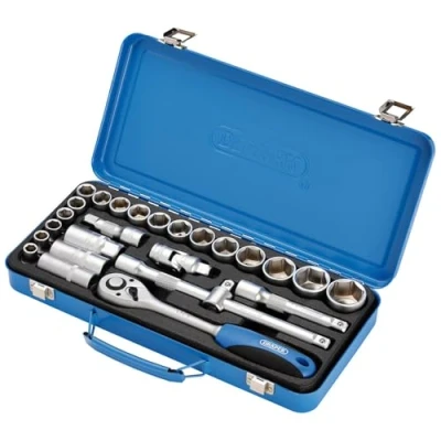 Imagen de Draper hd26 m/MT cuadrada Set de llaves vaso (, azul, 1/2 inch, juego 26 piezas