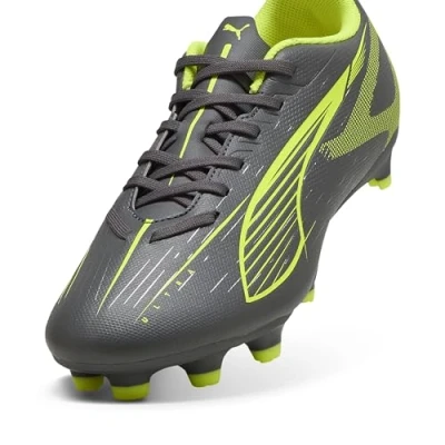 Imagen de Puma Ultra 5 PLAY Botas de fútbol con tacos, Mujer, Talla: 40.5, Matte aged silver/yellow alert Zapatos