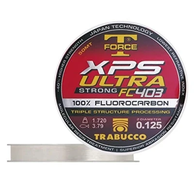 Imagen de Trabucco Hilos de Pesca XPS Ultra Strong FC 403 T Force 50 m 0.164 mm Fluorocarbono Spinning Surfcasting Boloñesa