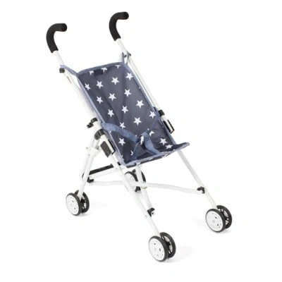 Imagen de Bayer Chic 2000 Cochecito de muñecas Roma, para muñecas, Mini Cochecito, Estrella, Azul Marino, 601 51