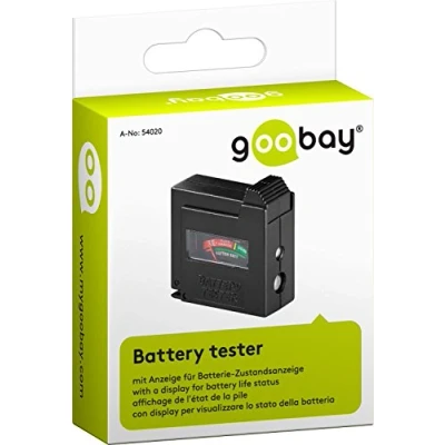 Imagen de Goobay 54020 Probador de batería para AAA, AA, C, D, 9 V, N y células botón
