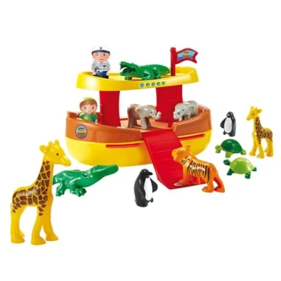Imagen de Ecoiffier Arca de Noé juego construcción, incluye 2 figuras y 12 animales, adecuado a partir 18 meses