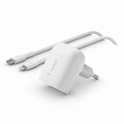 Imagen de Cargador De Pared Belkin Usb c Pd 20 W + Cable A Lightning