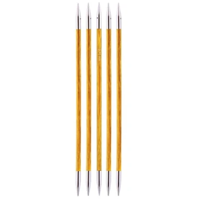 Imagen de KnitPro Agujas de Tejer Royale, Doble, Madera Abedul/latón, Multicolor, 15 cm x 3,75 mm, Juego 6