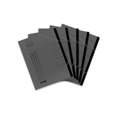 Imagen de Elba Chic Carpeta con 7 compartimentos (cartón), color gris oscuro