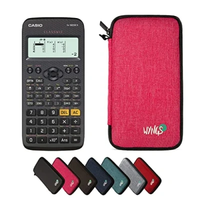 Imagen de CALCUSO Paquete Básico Rosa con Calculadora Casio FX 82DE X ClassWiz (Alemán)