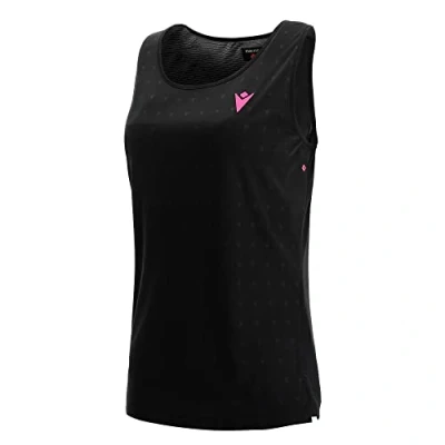Imagen de Macron Padel Start CB Lucía Singlet Woman Blk Printed Camiseta de Juegos, Mujer, Negro, X Large