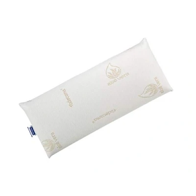 Imagen de Todocama Almohada viscoelástica, Antiácaros y Antibacterias. Núcleo Compacto. Doble Funda con Cremallera. Tejido Aloe Vera. Termorregulable adaptabilidad al Cuello. (67 cm)