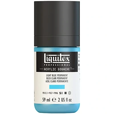 Imagen de Liquitex Professional Gouache acrílico extrafino viscocidad Baja, Tubo 59 ml, Azul Claro Permanente