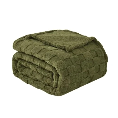 Imagen de Good Nite Manta Plaid Sofa para Cama Grande Primavera Verano Otoño e Invierno Mantas Cuatro Estaciones Blanket Suave y Cálida de Cuadros(230x270cm Verde Oliva)
